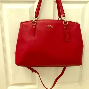 Red coach purse